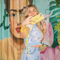 imoshion SilikonHülle design mit Band Apple iPhone 12 (Pro) - Flower Yellow