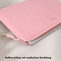Selencia Cord Laptop Hülle 15-16 Zoll - Laptop Sleeve - Soft Blush