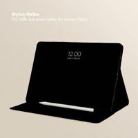 Selencia Sabi Klapphülle mit Leopardenmuster Samsung Galaxy Tab S11 - Soft Ivory