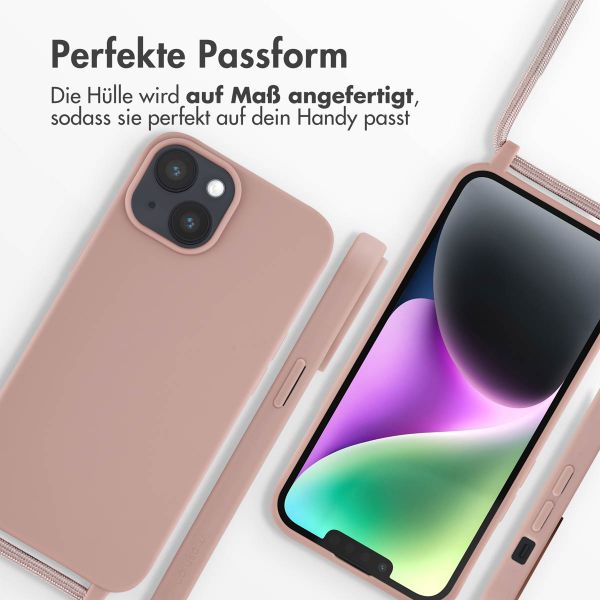 imoshion SilikonHülle mit Band Apple iPhone 14 - Sand Pink