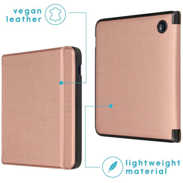 imoshion Slim Hard Case Klapphülle Kobo Libra 2 / Tolino Vision 6 - Rosé gold