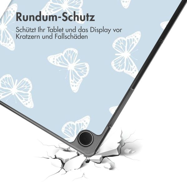 imoshion Design Trifold Klapphülle für das Samsung Galaxy Tab A9 Plus - Butterfly