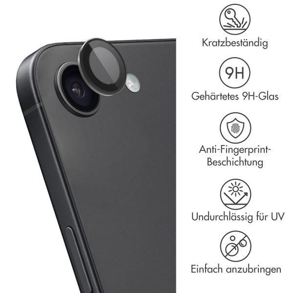 imoshion 2er-Pack Objektivschutz für Kamera für das Apple iPhone 16e - Schwarz