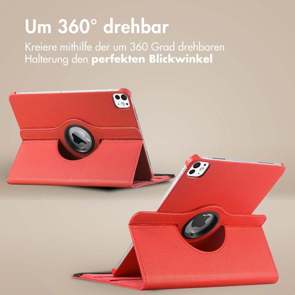 imoshion 360° drehbare Klapphülle Apple iPad Pro 12.9 (2022) / Pro 12.9 (2021) / Pro 12.9 (2020) - Rot