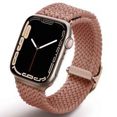 Uniq Aspen Geflochtenes Armband für das  Apple Watch Series 1 t/m 11 / SE / Ultra (44/45/46/49 mm) - Grapefruit Pink