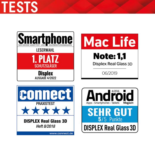 Displex Bildschirmschutzfolie Real Glass Full Cover Apple iPhone 14 Pro