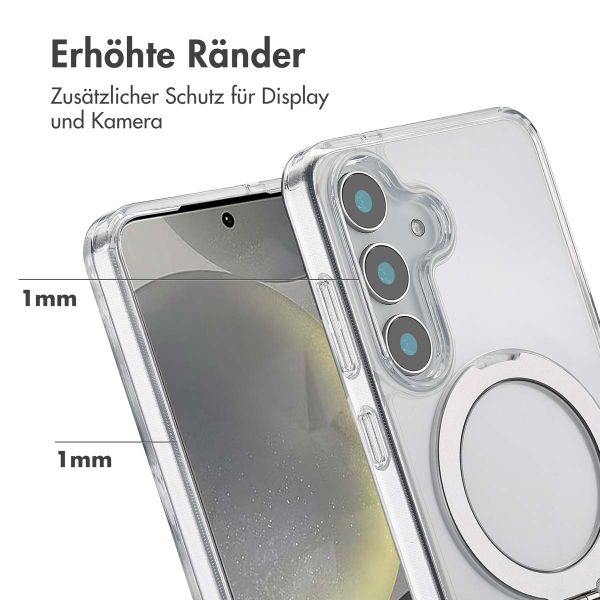 Accezz Ring Stand Backcover mit MagSafe Samsung Galaxy S25 - Transparent
