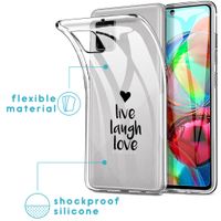 imoshion Design Hülle Samsung Galaxy A71 - Live Laugh Love - Schwarz