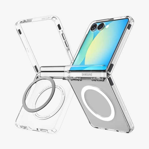 Spigen Ultra Hybrid Pro MagFit Backcover Samsung Galaxy Z Flip 7 - Clear / White