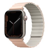 Uniq Revix doppelseitiges Armband für das  Apple Watch Series 1 t/m 9 / SE (38/40/41 mm) | Series 10 / 11 (42 mm) - Blush Pink / Beige