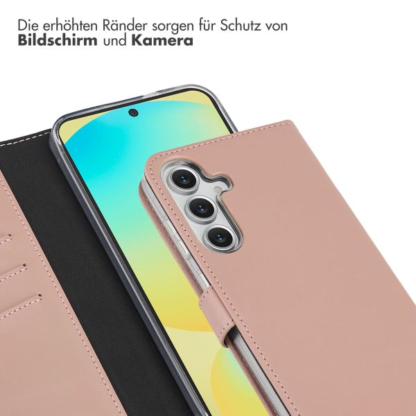 Selencia Echtleder Klapphülle Samsung Galaxy S25 FE - Dusty Pink