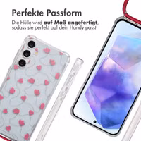 imoshion Design Hülle mit Band Samsung Galaxy A55 - Dusty Rose Connected Hearts