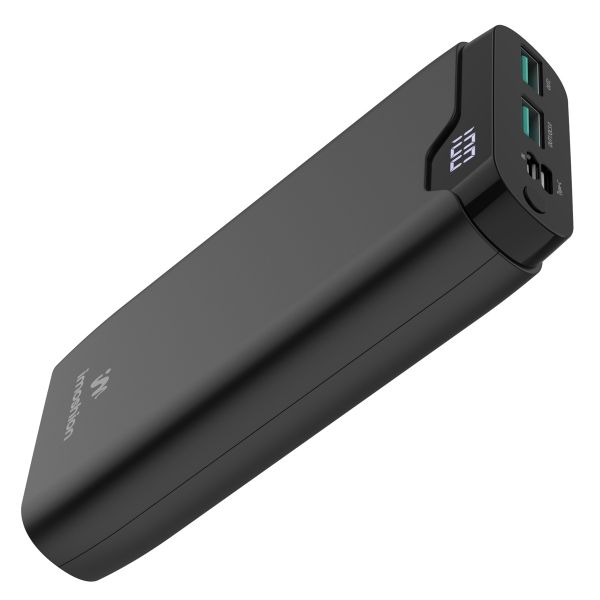 imoshion Powerbank 20.000 mAh + Accezz Ultra Slim GaN Ladegerät + Accezz USB-C- auf USB-C-Kabel - 1 Meter - Schwarz