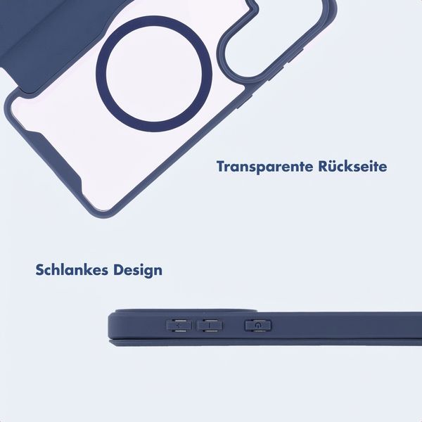 imoshion Transparente Bookcase mit MagSafe Samsung Galaxy S25 / S24 - Blau
