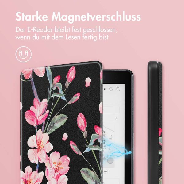 imoshion Design Slim Hard Case Klapphülle Kobo Aura One - Blossom