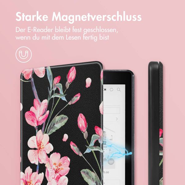 imoshion Design Slim Hard Case Sleepcover für das Kobo Aura One - Blossom