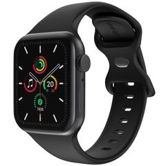 imoshion Silikon-Armband⁺ für  Apple Watch Series 1 t/m 11 / SE / Ultra (44/45/46/49 mm) - Größe M/L - Schwarz