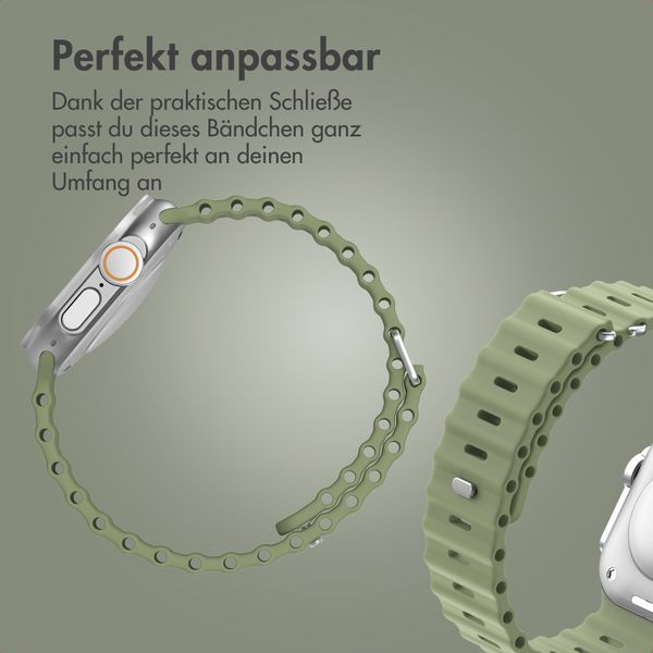 Accezz Ocean Armband für Apple Watch Series 1 - 9 / SE (38/40/41 mm) | Series 10 / 11 (42 mm) - Khaki