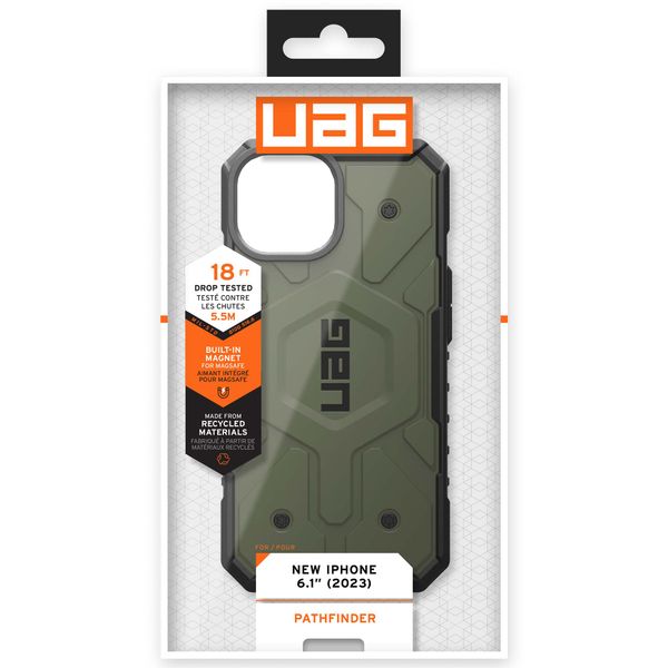 UAG Pathfinder Case MagSafe für das iPhone 15 - Olive Drab