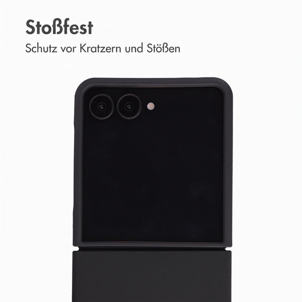 Accezz Liquid Silikoncase mit MagSafe Samsung Galaxy Z Flip 8 - Schwarz