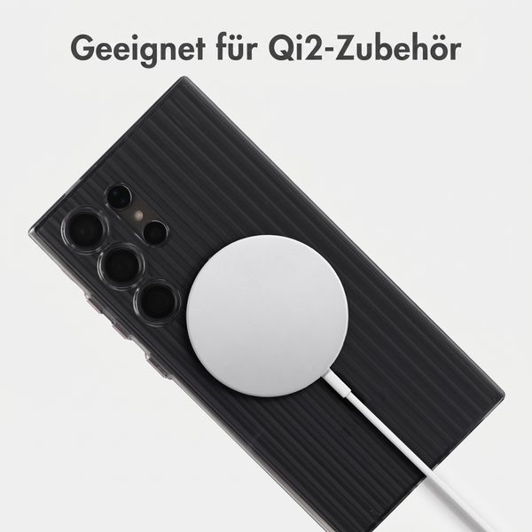 Accezz Lite Backcover mit MagSafe | Fluted | Samsung Galaxy S24 Ultra - Schwarz