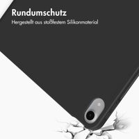 Accezz Smarte Klapphülle aus Silikon Apple iPad 11 (2025) 11 Zoll A16 / iPad 10 (2022) 10.9 Zoll - Schwarz