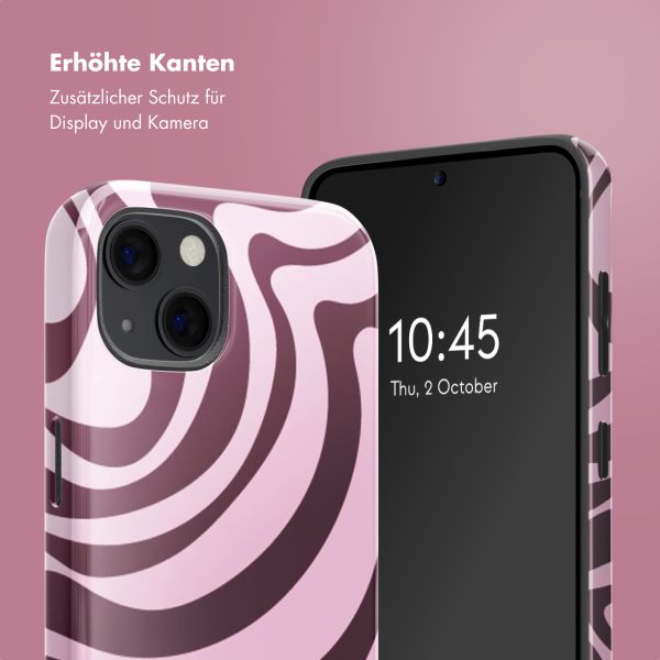 Selencia Vivid Rückabdeckung mit MagSafe Apple iPhone 13 - Wavy Swirl Pink Plum