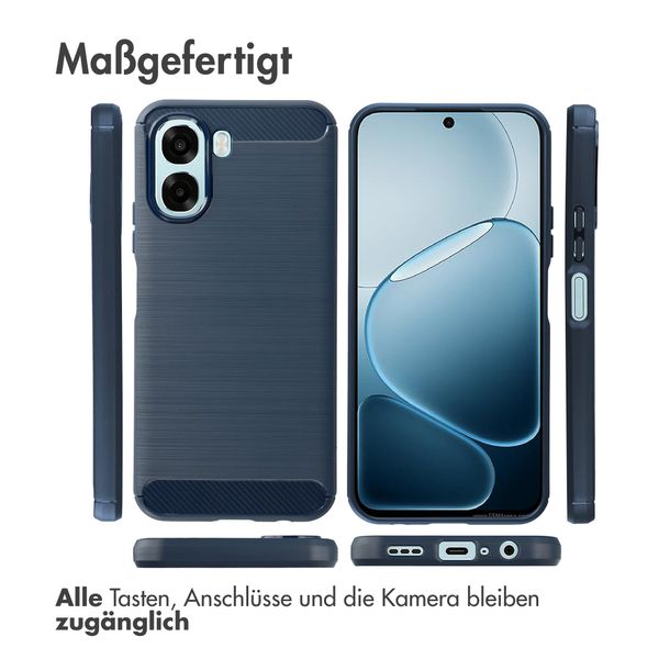 imoshion Brushed Back Cover Oppo A6x (4G/5G) - Dunkelblau