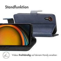 imoshion Luxuriöse Klapphülle Samsung Galaxy Xcover 7 - Dunkelblau