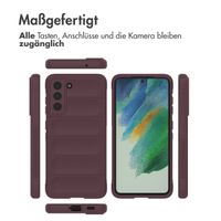 imoshion EasyGrip Back Cover für das Samsung Galaxy S21 FE - Aubergine