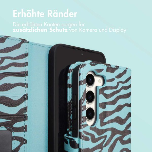 imoshion Design Klapphülle Samsung Galaxy S23 - Black Blue Stripes