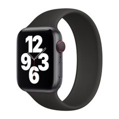 Apple Silikon Solo Loop für  Apple Watch | 44/45/46/49 mm - Größe 11 - Schwarz