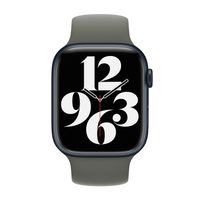 Apple Silikon Solo Loop für  Apple Watch Series 1 - 9 / SE (38/40/41 mm) | Series 10 / 11 (42 mm) - Größe 6 - Olive