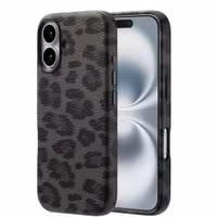 Selencia Sabi Backcover Panthermuster mit MagSafe Apple iPhone 16 - Midnight Black
