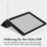 Accezz Smarte Klapphülle aus Silikon Apple iPad 9 (2021) 10.2 Zoll / iPad 8 (2020) 10.2 Zoll / iPad 7 (2019) 10.2 Zoll - Schwarz