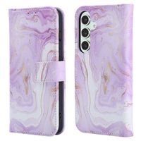 imoshion Design Klapphülle für das Samsung Galaxy S25 - Purple Marble