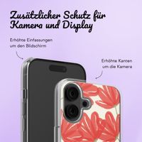 Personalisierte Hülle mit Blumen Apple iPhone 16 - Transparent