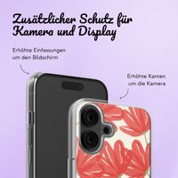 Personalisierte Hülle mit Blumen iPhone 16 - Transparent