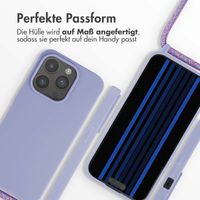 imoshion Silikonhülle mit Band für das iPhone 15 Pro - Violett