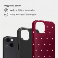 Selencia Vivid Back Cover Apple iPhone 13 / 13 Pro - Happy Dots Burgundy