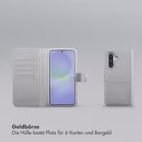 Selencia Olyn Abnehmbare Bookcase mit MagSafe Samsung Galaxy A36 - Grau