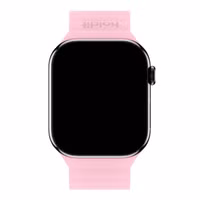 Holdit Silikonarmband Magnet für Apple Watch Series 1 - 9 / SE (38/40/41 mm) | Series 10 / 11 (42 mm) - Pink / Beige