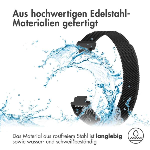 imoshion Mailändische Magnetarmband für das Fitbit Inspire - Größe M - Schwarz