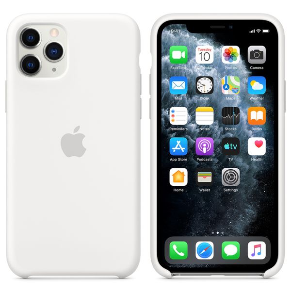 Apple Silikon-Case weiß für das iPhone 11 Pro