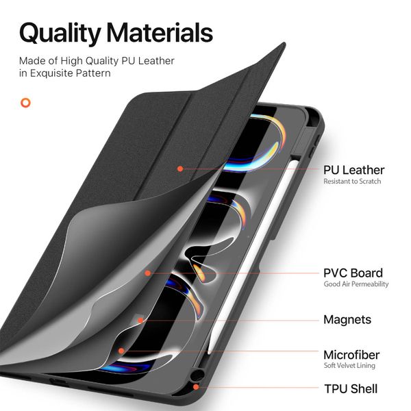 Dux Ducis Domo Klapphülle Apple iPad Pro 11 (2024) M4 - Schwarz