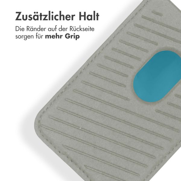 Accezz Lederkartenhalter - Geeignet für MagSafe und Qi2 - Light Grey