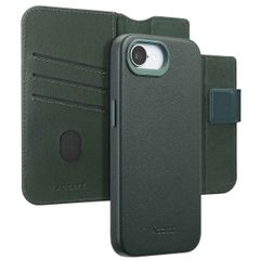 Accezz 2-in-1 Klapphülle aus Leder mit MagSafe Apple iPhone 16e - Cedar Green