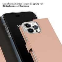 Selencia Echtleder Klapphülle Apple iPhone 14 Pro Max - Dusty Pink