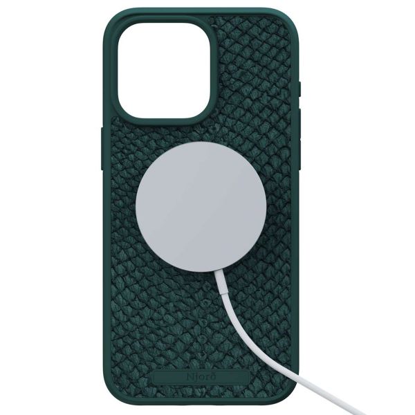 Njorð Collections Salmon Leather MagSafe Case für das iPhone 15 Pro Max - Green