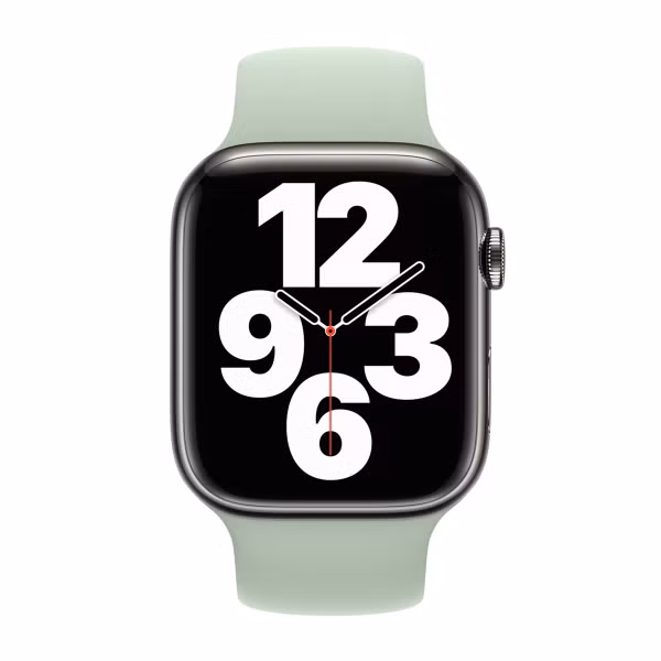 Apple Silikon Solo Loop für das  Apple Watch | 44/45/46/49 mm - Größe 12 - Mineral Green